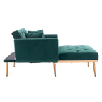 Chaise lounge chair/accent chair,Curved edges, padded with thick foam and upholstered with high-quality fabric