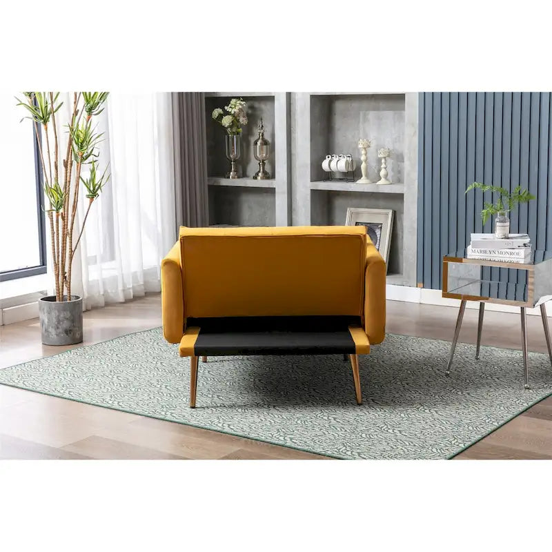 Chaise lounge chair/accent chair,Curved edges, padded with thick foam and upholstered with high-quality fabric