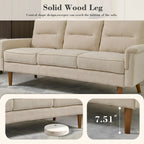 Fluffy Cushion Wood Leg Indoor Sofa