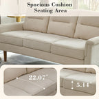 Fluffy Cushion Wood Leg Indoor Sofa