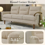 Fluffy Cushion Wood Leg Indoor Sofa