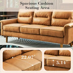 Fluffy Cushion Wood Leg Indoor Sofa