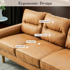 Fluffy Cushion Wood Leg Indoor Sofa