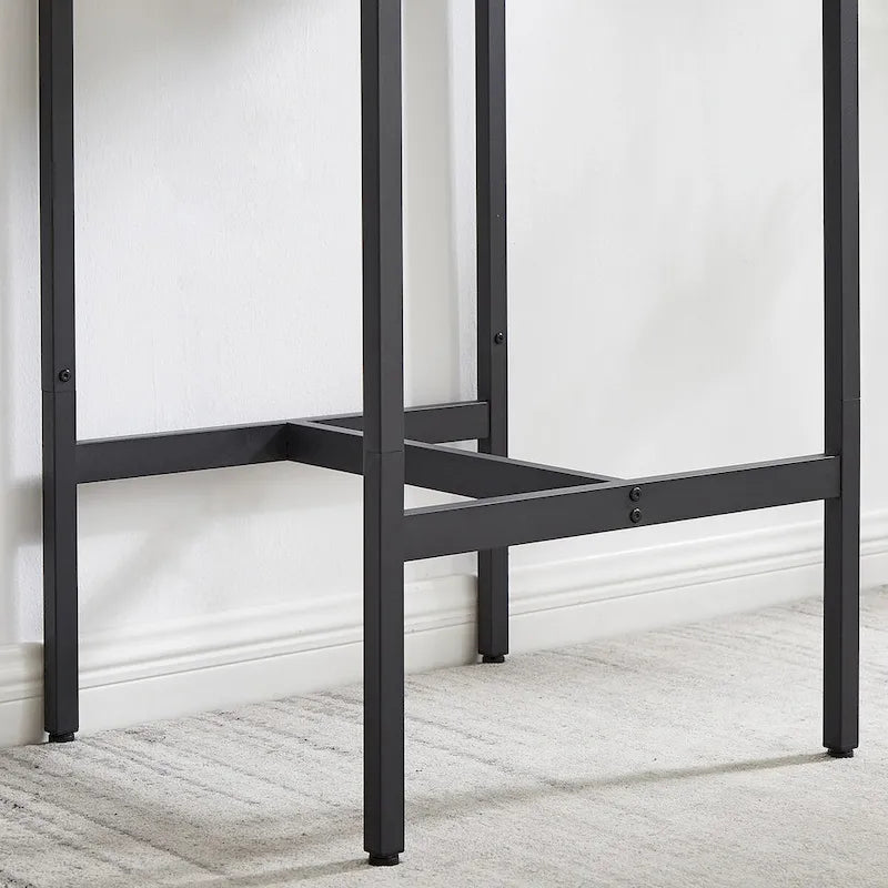 Industrial Bar Table with 2 Stools - Rustic Brown/Grey