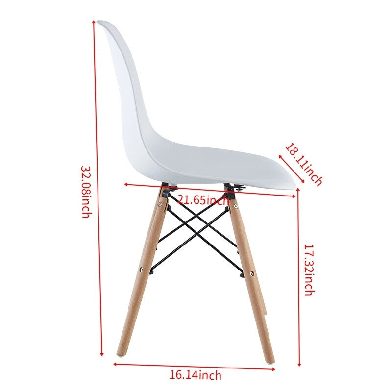 White Round Dining Table for 4-6 People
