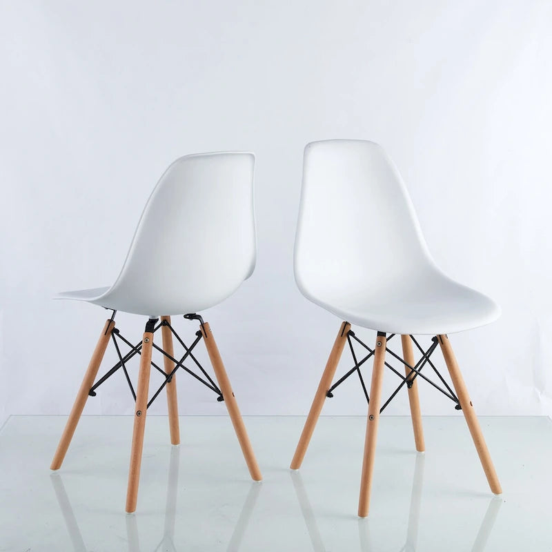 White Round Dining Table for 4-6 People