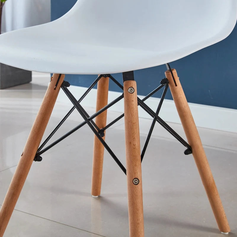 White Round Dining Table for 4-6 People