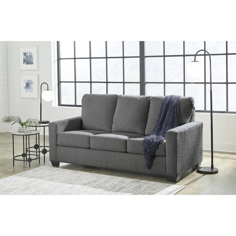 Signature Design by Ashley Rannis Pewter Full Sofa Sleeper - 76 W x 40 D x 39 H