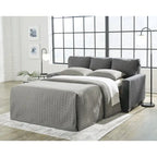 Rannis Pewter Full Sofa Sleeper - 76 W x 40 D x 39 H
