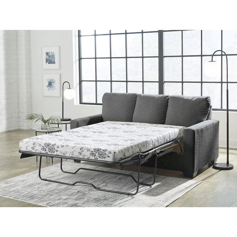 Rannis Pewter Full Sofa Sleeper - 76 W x 40 D x 39 H