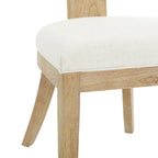 Fescue Fabric and Rubberwood Slat Back Upholstered Dining Chair