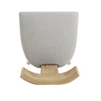 Fescue Fabric and Rubberwood Slat Back Upholstered Dining Chair